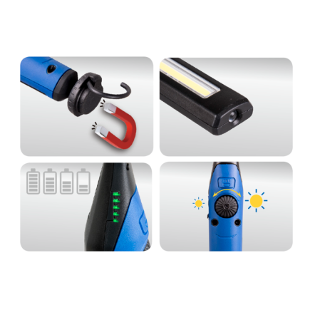 LAMPARA DE INSPECCION SLIM 7W COB + 3W SMD (600 & 120 LM)