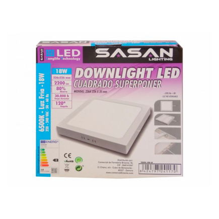 DOWNLIGHT LED CUADRADO SUPERPONER 6500K