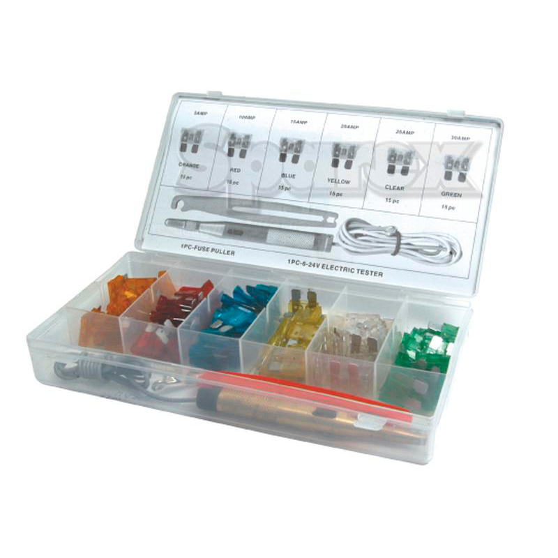 CAJA FUSIBLES + HERRAMIENTAS 93 PIEZAS