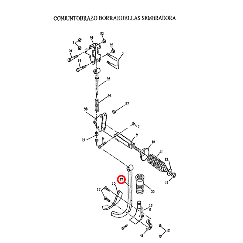 BRAZO CURVO BORRAHUELLA CON CASQUILLO-BRAZO...