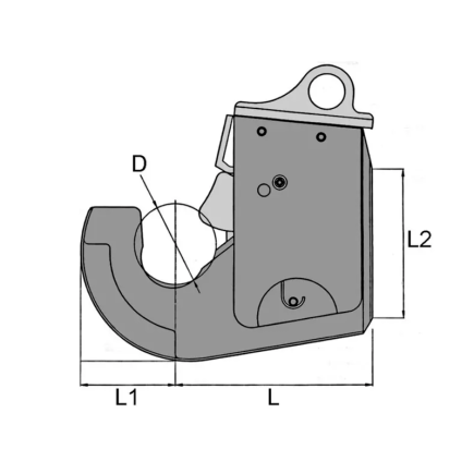 GANCHO DE ENGANCHE AUTOMÁTICO PARA SOLDAR CATEGORÍA 3 CBM