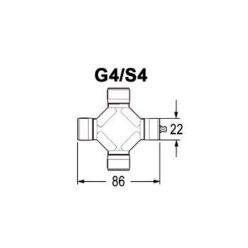 CRUCETA 22 X 86 G4R NUDO HOMOCINETICO BONDIOLI & PAVESI 2
