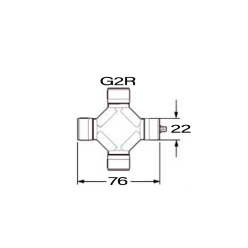 CRUCETA 22 X 76 G2R NUDO HOMOCINETICO BONDIOLI & PAVESI 2