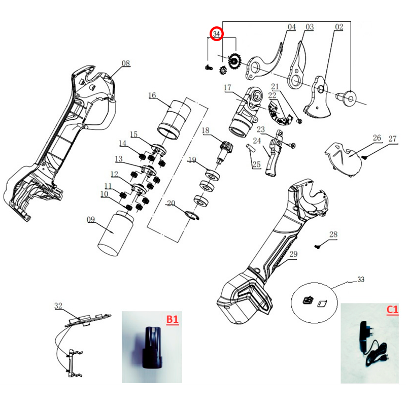 KIT TORNILLO CUCHILLA DE TIJERA GY 2802PS GOOD...