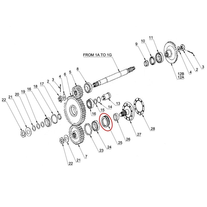 JUNTA COAXIAL 71202078071 ROTAVATOR HOWARD 600
