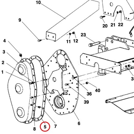Junta Tapa Lateral Rotavator HOWARD HR 40/42 - 71000653489